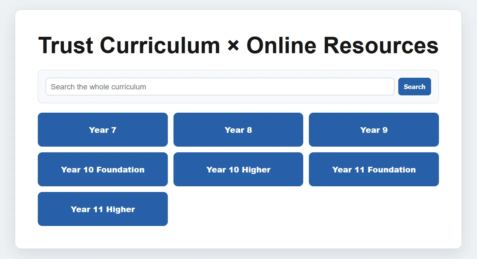 Curriculum Resources