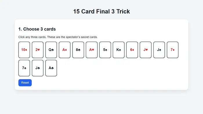 15 Card Final 3 Trick